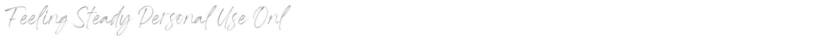 Feeling Steady font preview